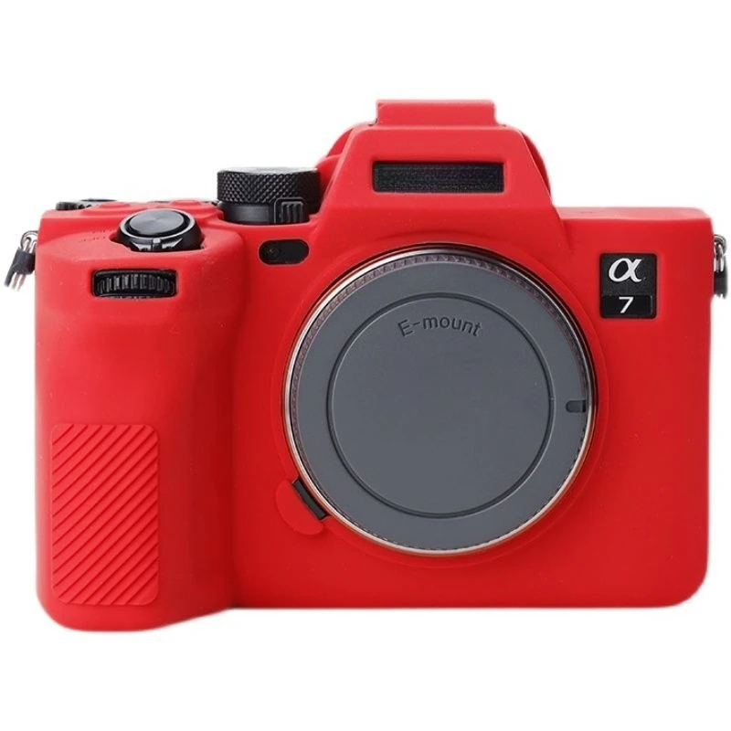 For Sony A7IV/A74/A7M4 Silicone Camera Case Body Protective Case a7m4 Soft Rubber Cover + 1 PCS Free Tempered Film