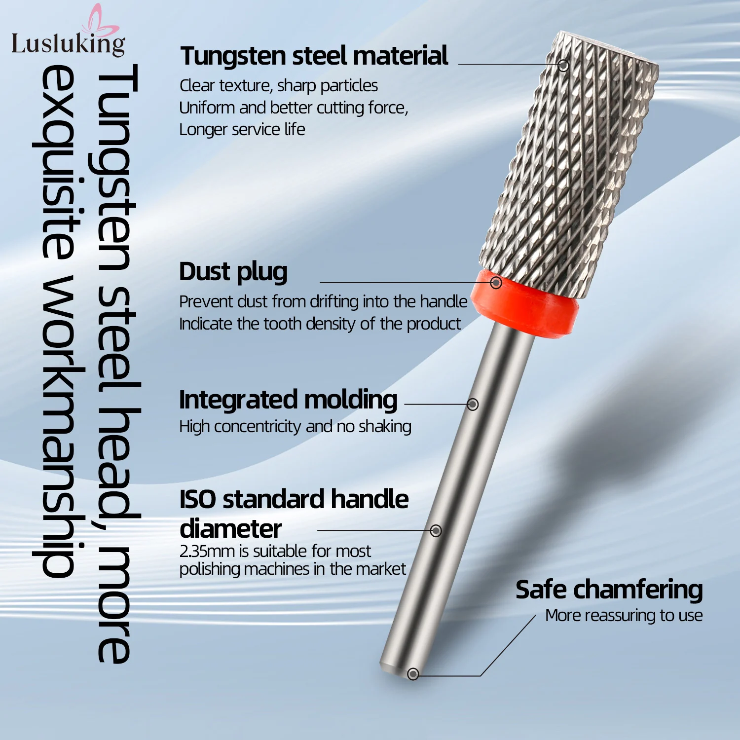 التنغستن الصلب مسمار لقمة ثقب 3/32 "مسطحة رئيس قاطعة المطحنة بت آلة الحفر الكهربائية ل مانيكير باديكير أداة الخشنة حصى #5