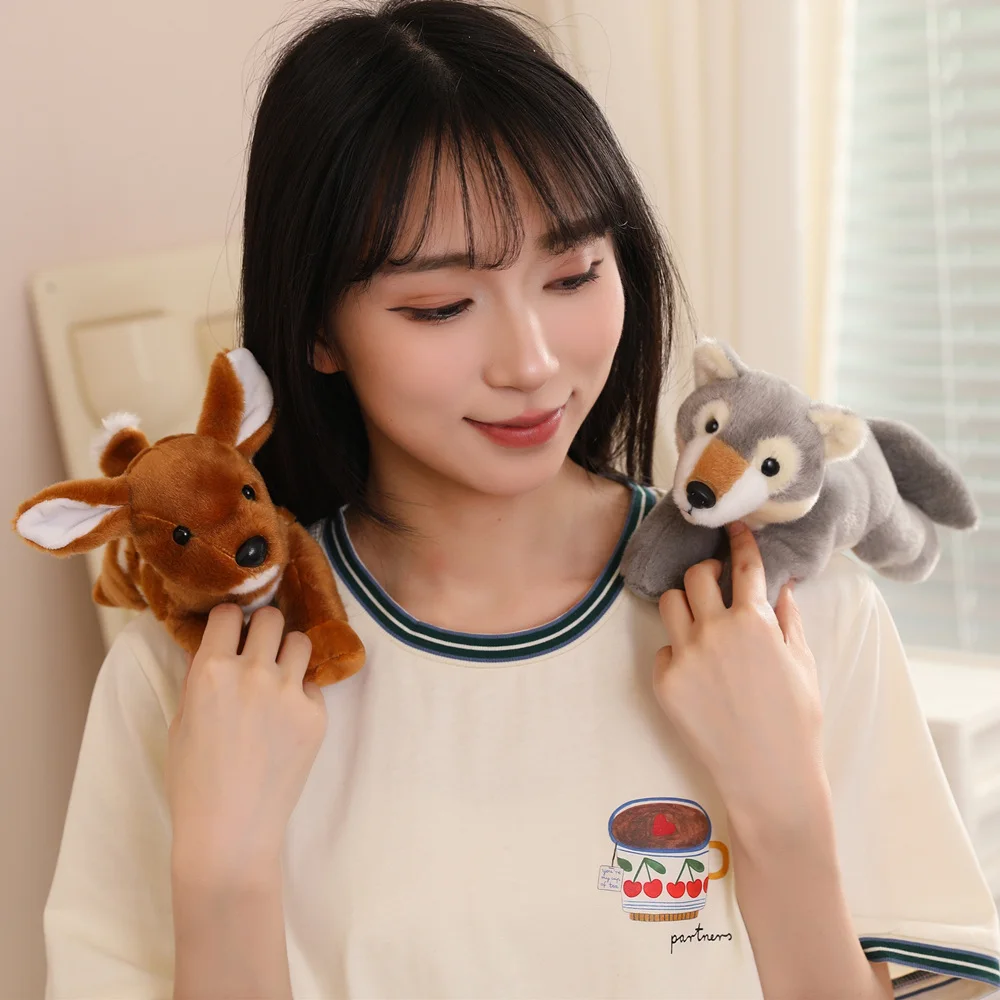 20CM Kawaii 현실적인 동물 인형 얼룩말 Sika 사슴 사자 플러시 장난감 어린이 생일 선물 고품질 동반자 선물