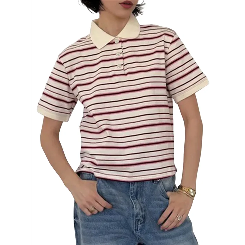 ASDS-Dames Business Casual Tops met korte mouwen Zomer V-hals Werkoverhemden 2025, Getailleerd basic overhemd met kraag