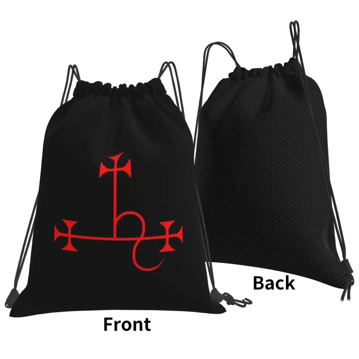 Lilith - Goetia Style Sigil - Uncircled (Red) Poster Backpacks Casual Drawstring Bundle Pocket Sports Bag Book Bags School