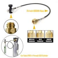 Adaptador de recarga de tanque de cilindro de Co2, Kit de calibre de manguera para Sodastream para cargar recarga de CO2 con conector W21.8-14 G3/4 CGA320
