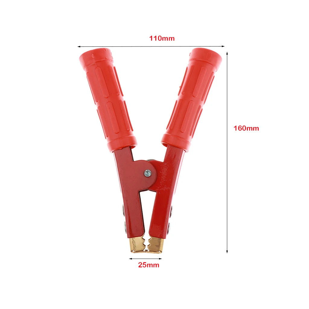 1000A Red Spring Loaded Car Auto Battery Cable Insulated Alligator Clamp Clip