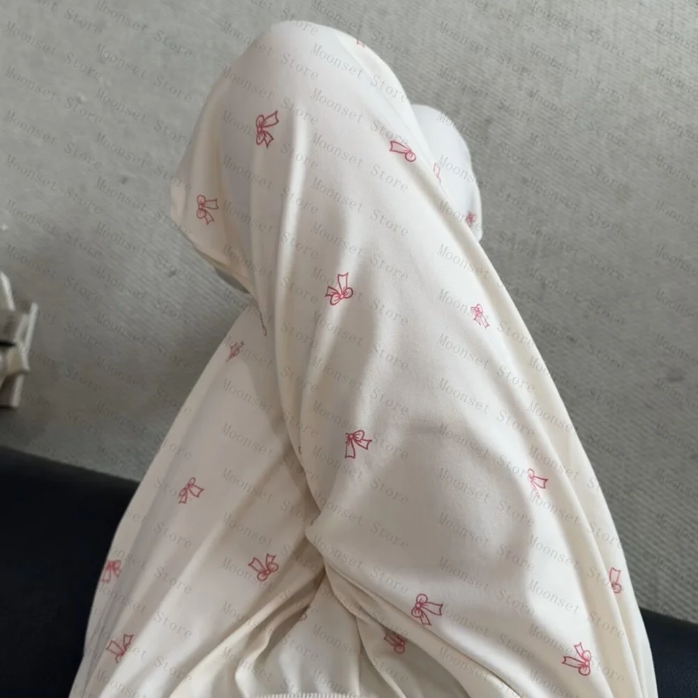 

Women's Summer ThinMilk Silk Like Sleep Pants Casual Home Leisure Pants Cartoon Print Breathable Comfortable Outerwear Trousers