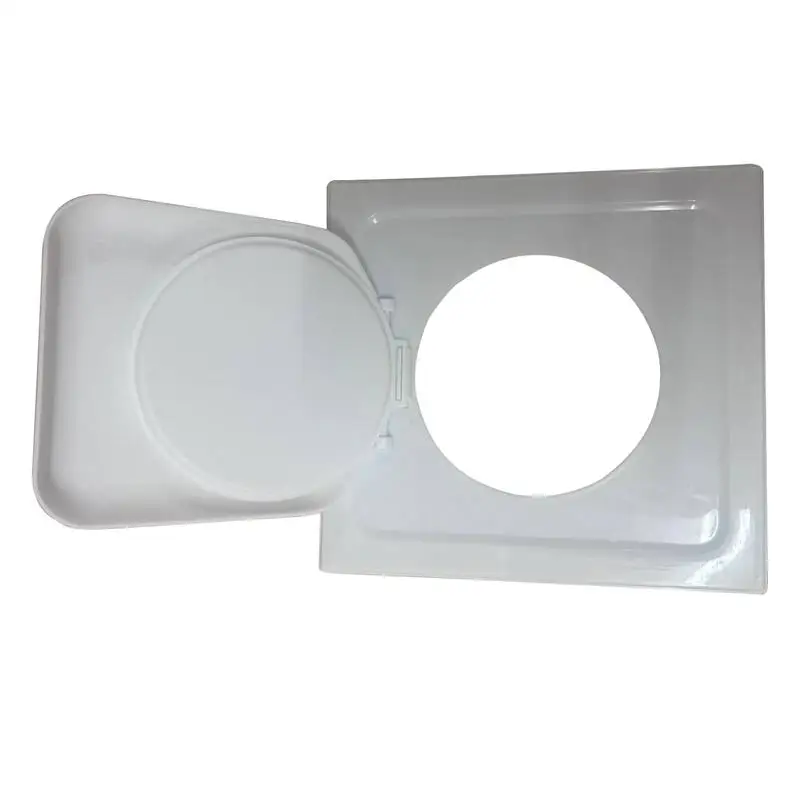 

Outdoor Vent Cover Double Door Exterior Wall Vent Outlet Hood Ventilation Hood Cover No Lint Screen Airflow Accessories