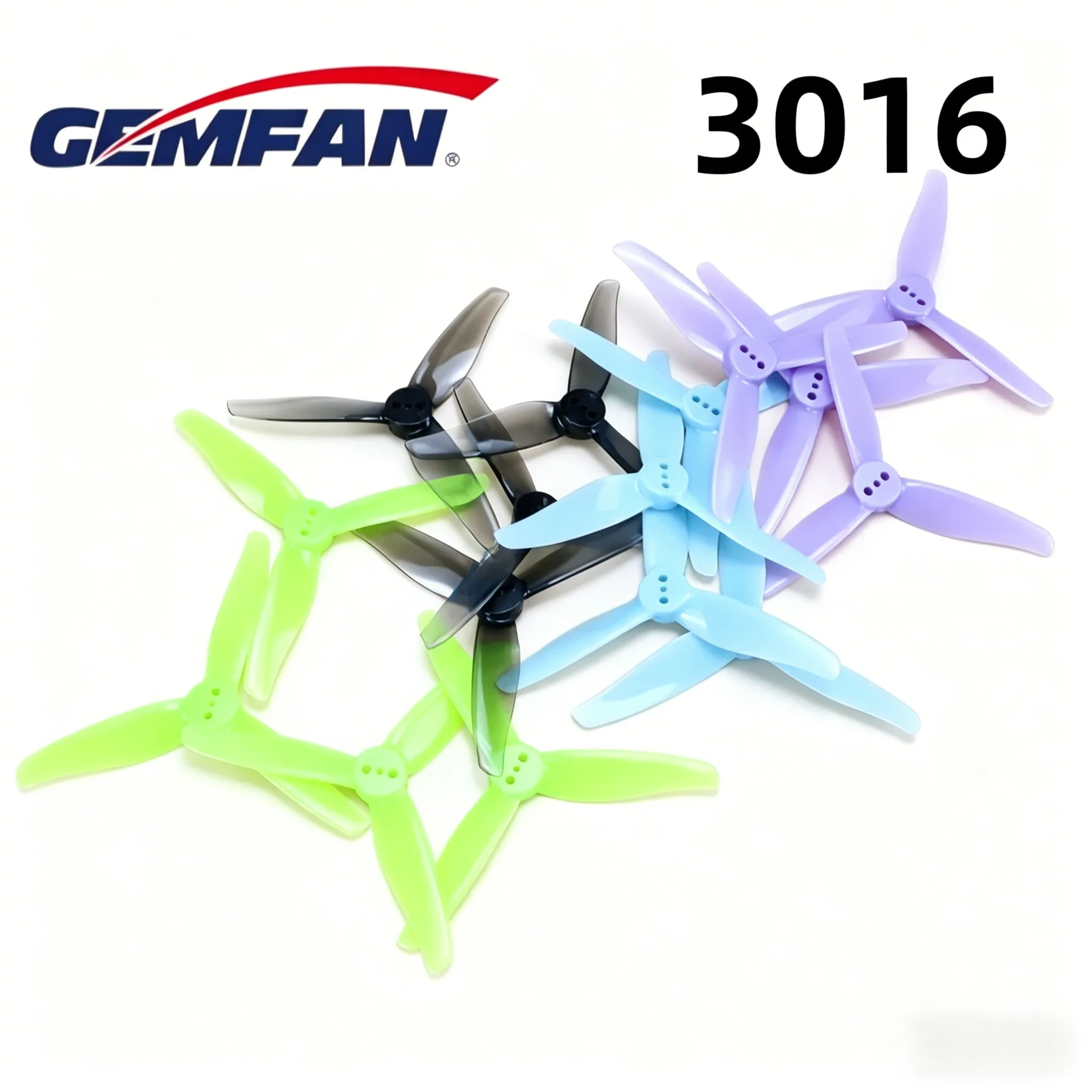 Gemfan Hurricane 3016 3-Zoll Toothpick 3X1.6X3 3-Blatt PC Propeller 1.5mm Loch für RC FPV Racing Drohne 1303 5000KV Motor