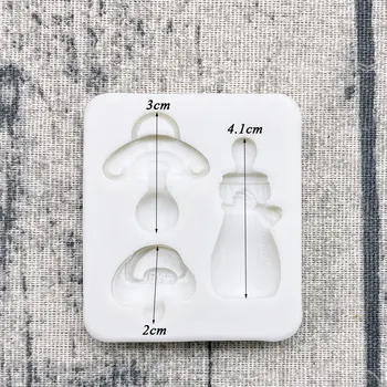 嬰兒安撫奶嘴餵奶瓶矽膠糖藝模具樹脂工具紙杯蛋糕烘焙模具翻糖蛋糕裝飾工具 8 最佳銷售 嬰兒矽膠模具 - №4