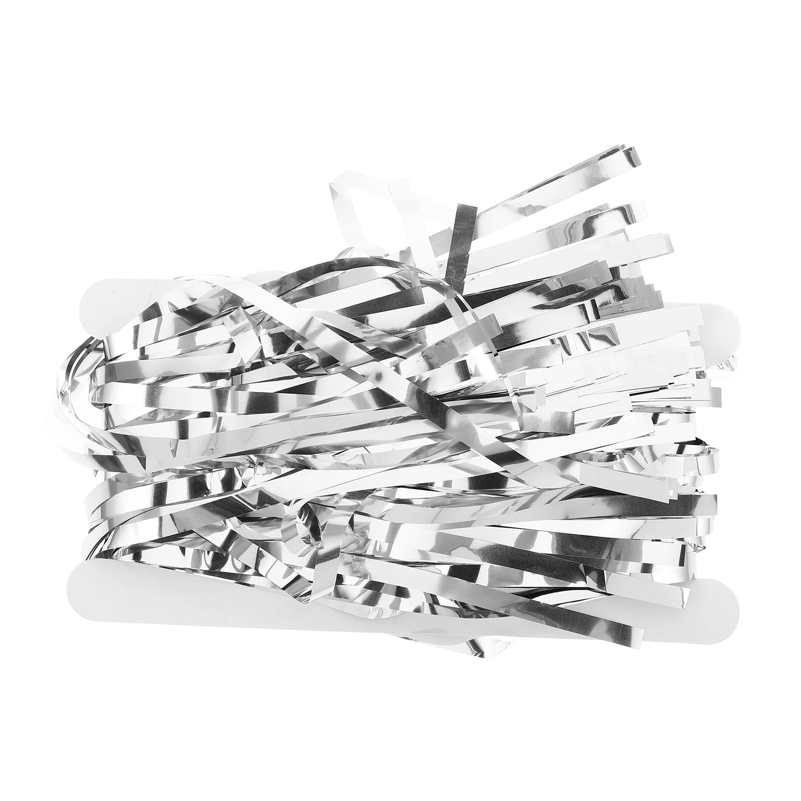 

Silver Foil Fringe Table Skirts Metallic Tinsel Disposable Birthday Party Baby Shower Wedding Holiday Event Table Decorations