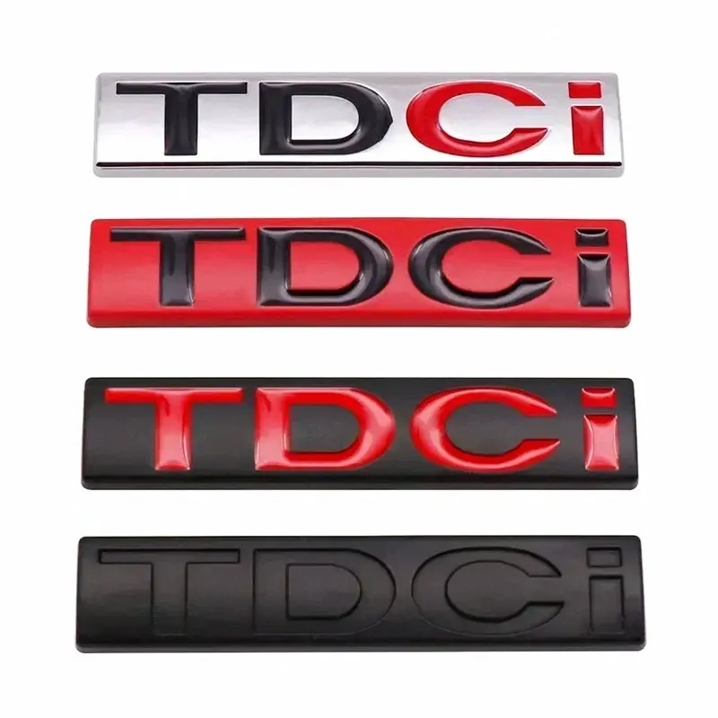Car Sticker 3D Metal TDCI Letters Rear Trunk Emblem Badge Decals For Kuga Explorer Transit Accessories styling parts