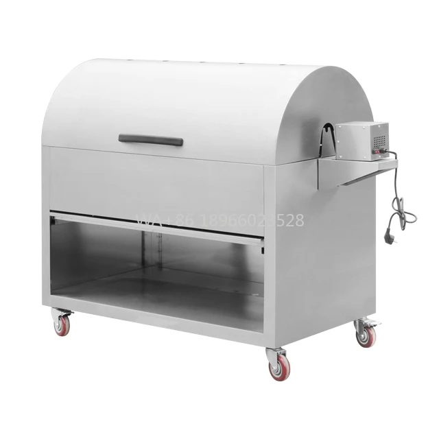 

Высота для ресторанов и кемпинга, аргентинский современный угольный гриль из нержавеющей стали с тележкой и регулируемой тележкой