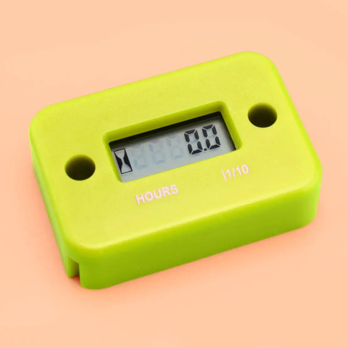 Digital LCD Vibration Hour Counter Operating Hour Counter Engine Hour Meter Yellow Fit For Motorcycle Tractor Log Spliter Boat