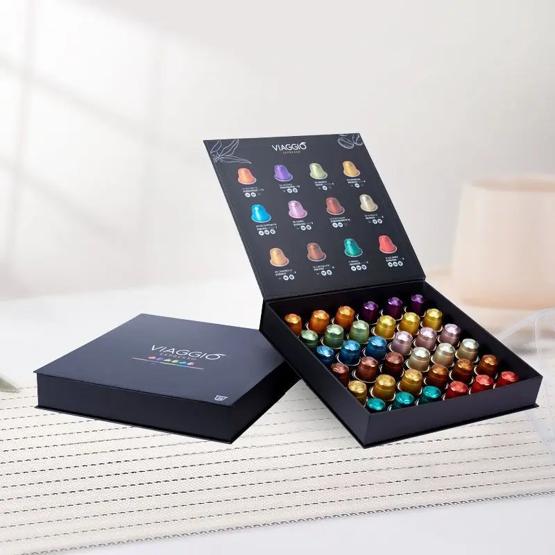 

9-36Pcs Capsule Coffee Storage Rack Display Coated Paper Stand Drawer-type Storage Box Nespresso Series Coffee Capsule Gift Box