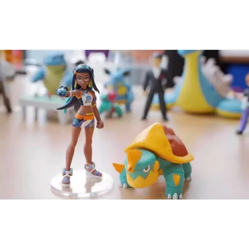Originale Bandai Pokemon Scale World Galar Region Nessa Drednaw Anime Figure Giocattoli Regali Modello da collezione Ornamento