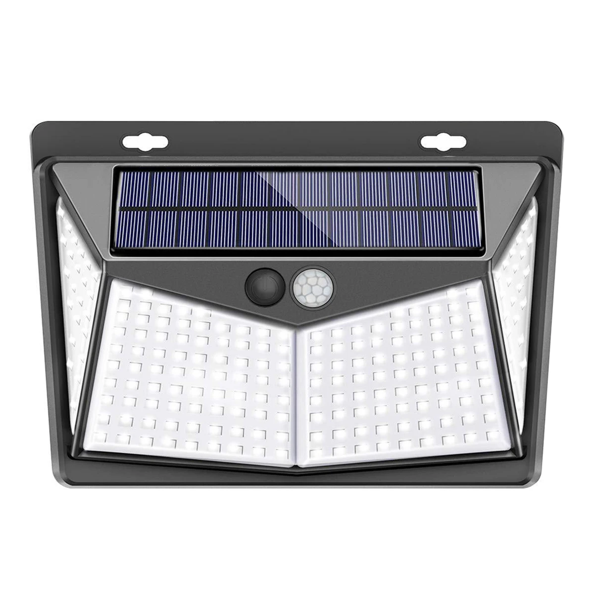 

208Leds Wall Human Body Induction Waterproof Outdoor Solar Light For Garden Patio Porch Yard Pathway Garage Deck Fence Driveway