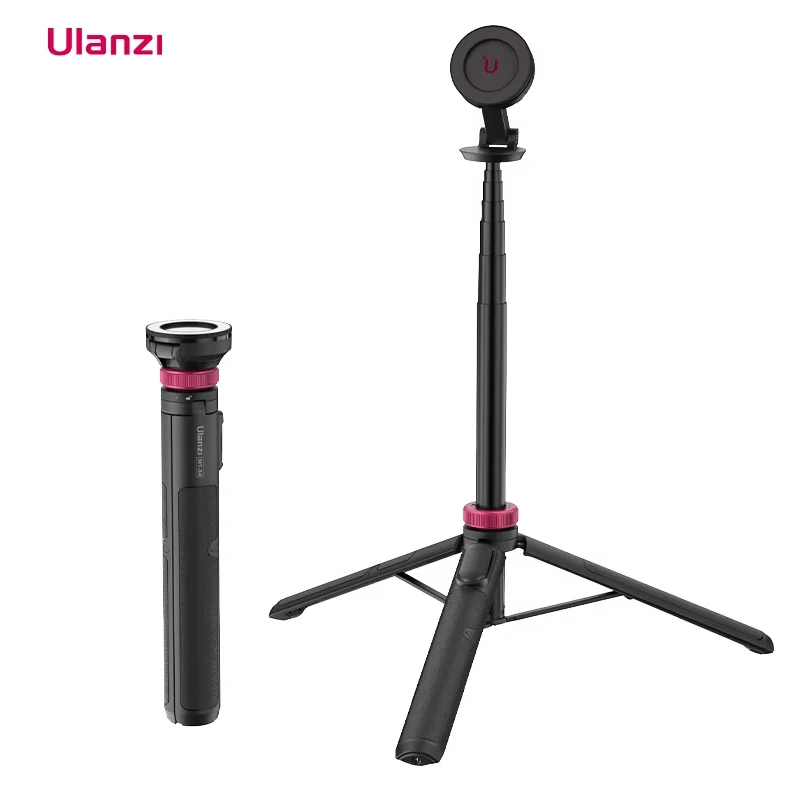 Ulanzi MT-84 1.53M Magnetic Selfie Stick Tripod Wireless Bluetooth Remote Phone Extension Tri Phone Live Streaming Vlog Custom