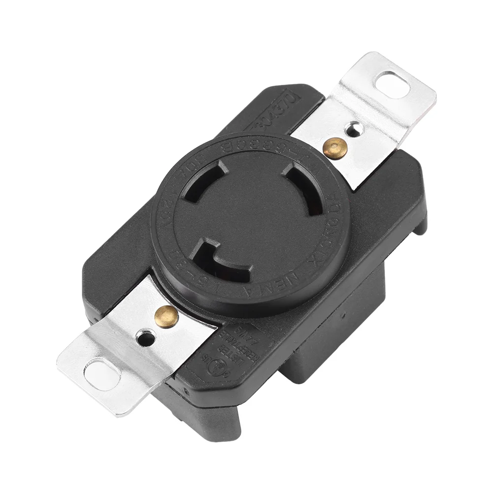 Receptacle Female Wall Receptacle NEMA L5-30R 30A 125V  Lock Electrical Female Receptacle for Generator Cord Assembly