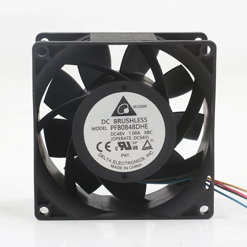 New case fan  Delta 12V 24V DC48V 1.00A AC EC Frequency Converter Four-wire PFB0848DHE-XBC Cooling Fan  8038 80X80X38MM 8CM