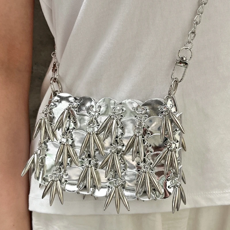 2026年新作 シャイニーシルバーシークイン織りクロスボディ - Luxury Bags For Summer のレビューと価格