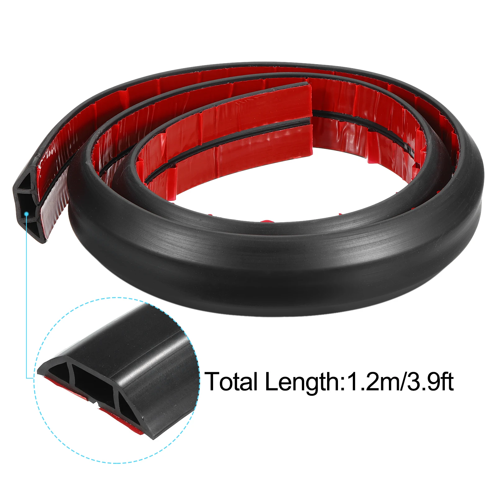 Protezione per cavi in PVC con copertura per cavo da pavimento da 3,9 piedi/5,9 piedi/7,9 piedi 0,55" Lx0,27" H Gestione cavi per ufficio domestico