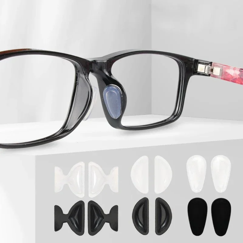 滑り止めシリコンスクラブパッド,5ペア/10個,眼鏡パッド,柔らかい滑り止めステッカー