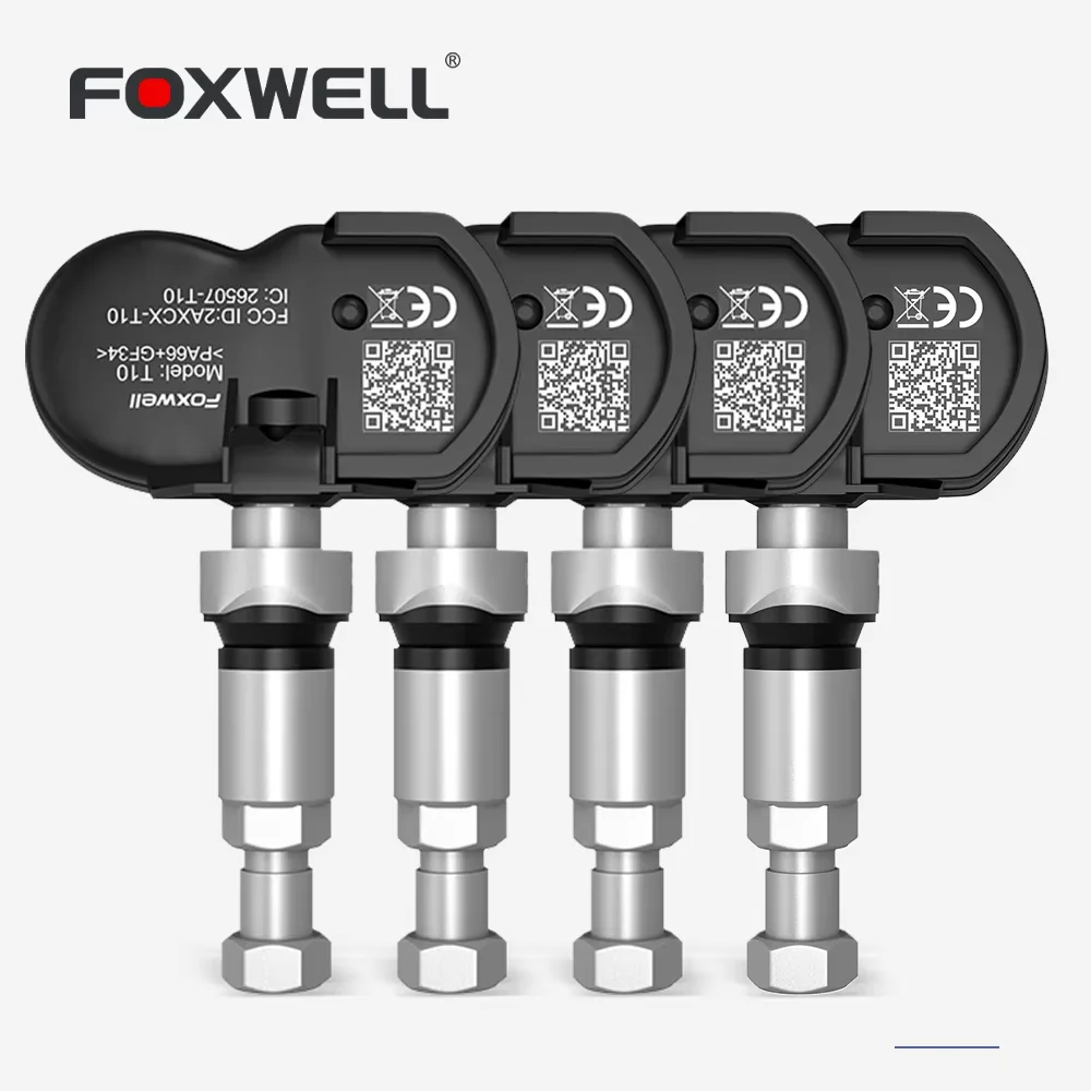 2025 FOXWELL T10 Mx-Sensor 315MHz 433MHz TPMS Sensor Tire Pressure Monitor Tester Clone-able Programmable Activated Sensors