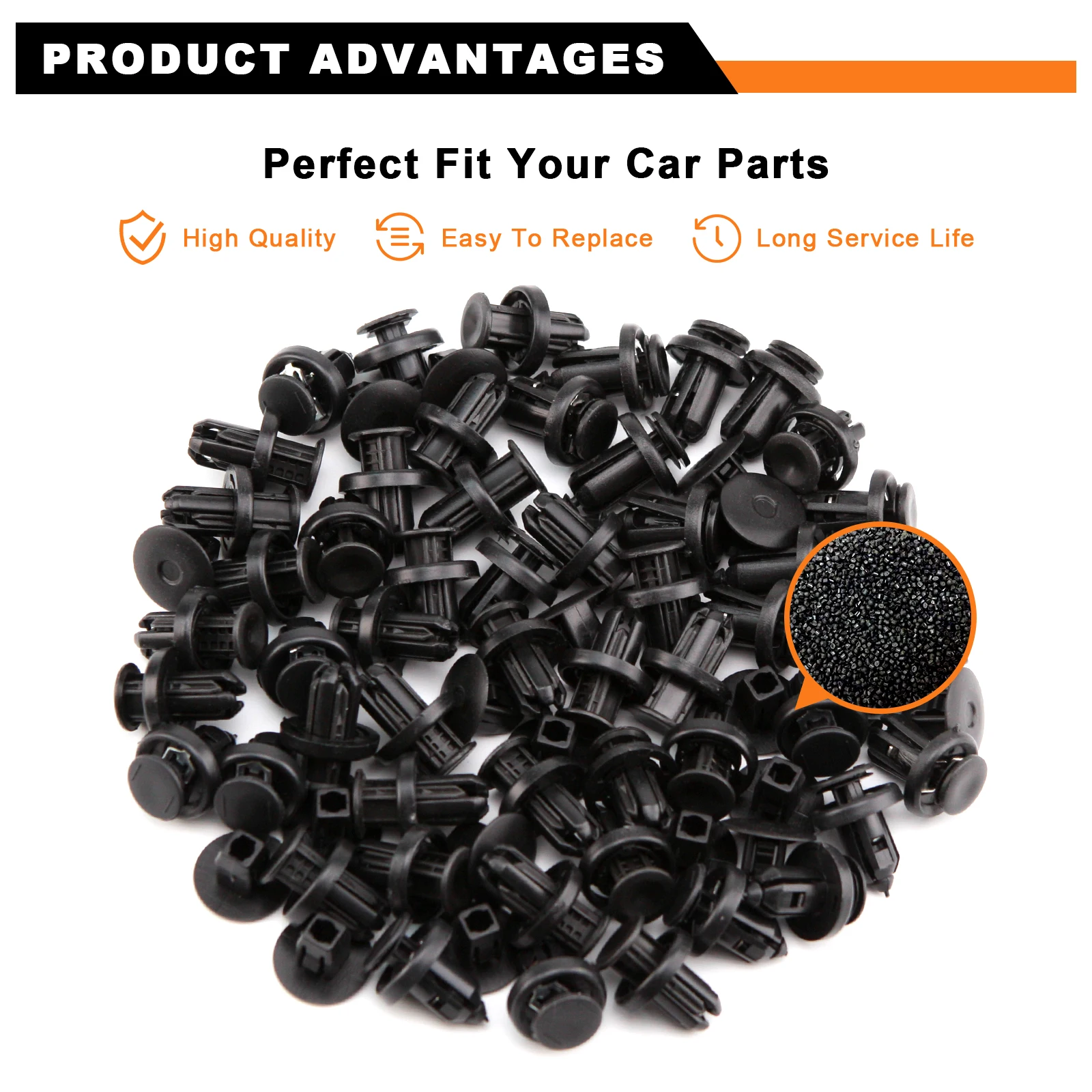 150PCS Push Type Retainer Clips For Honda Acura Accord Civic CR-V Odyssey Fit Accessories Auto Part Bumper Fender Liner Fastener