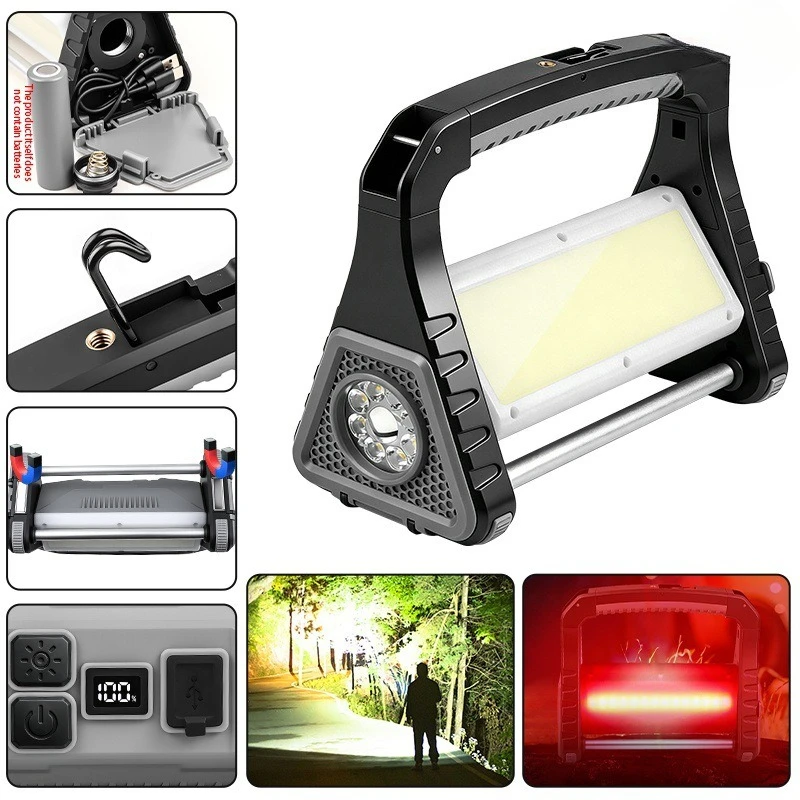 4000LM Multifunctional Portable Work Light 270° Rotable Rechargeable Camping Lantern 8 Modes Outdoor Waterproof Emergency Lamp