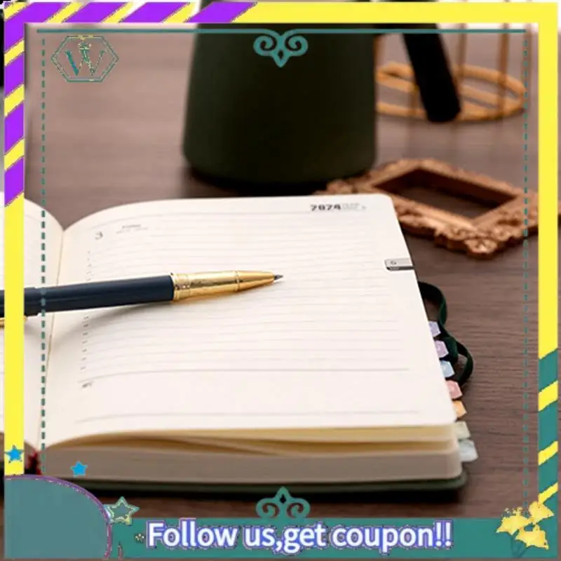NEW 2024 Portable Planner 365 Days Cover Daily Weekly Schedule Notebook Compact Calendar Journal School Office Agenda Durable Bl