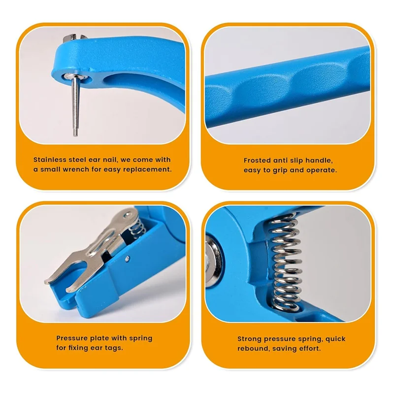 Cattle Ear Tag Applicator Cow Ear Tag Pliers Cattle Ear Tagger Universal Puncher Livestock Ear Tag Tagger For Pig Sheep Durable
