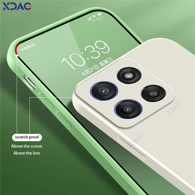 Casing Ponsel Permen untuk Motorola Moto G66 G66J Perlindungan Kamera Jepang MotoG66 Sampul Modis Lembut Persegi Pelindung Silikon Cair