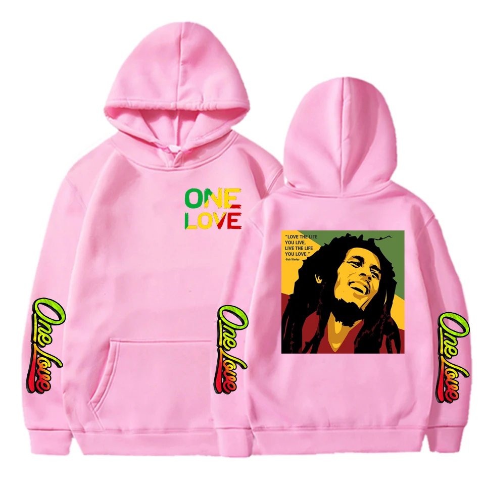 Rapper Bob Marley Hoodie Print Legend Reggae One Love Hoody Gothic Sweatshirt Pria Wanita Fashion Hoodie Ukuran Besar