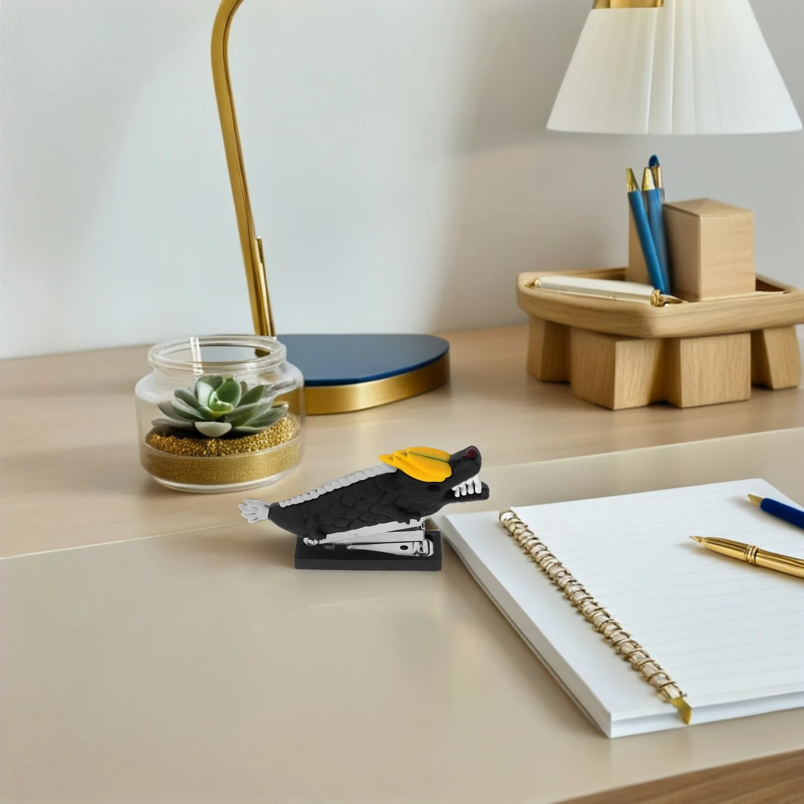 

Cute Dragon Shaped Mini Cartoon Design Portable Office Supplies Stainless Steel Staples For Classroom Home Use Students