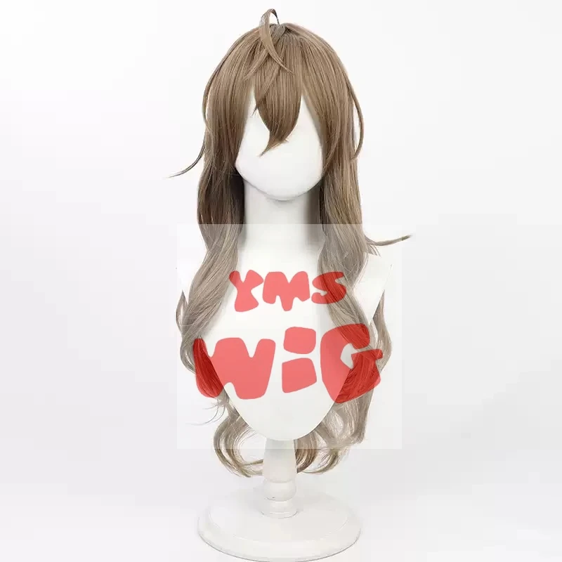 Bloody Groovy Vtuber Nijisanji Kanae Cosplay Wig 80cm Brown Heat Resistant Synthetic Hair Halloween Party Role Play Carnival