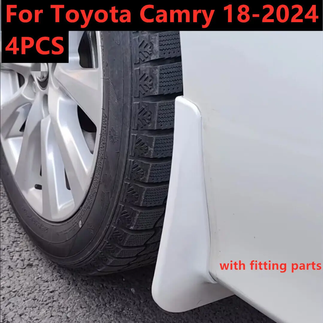 

For Toyota Camry 18-2023 Pearl White Mud Flaps Splash Guards Fender Mudguards
