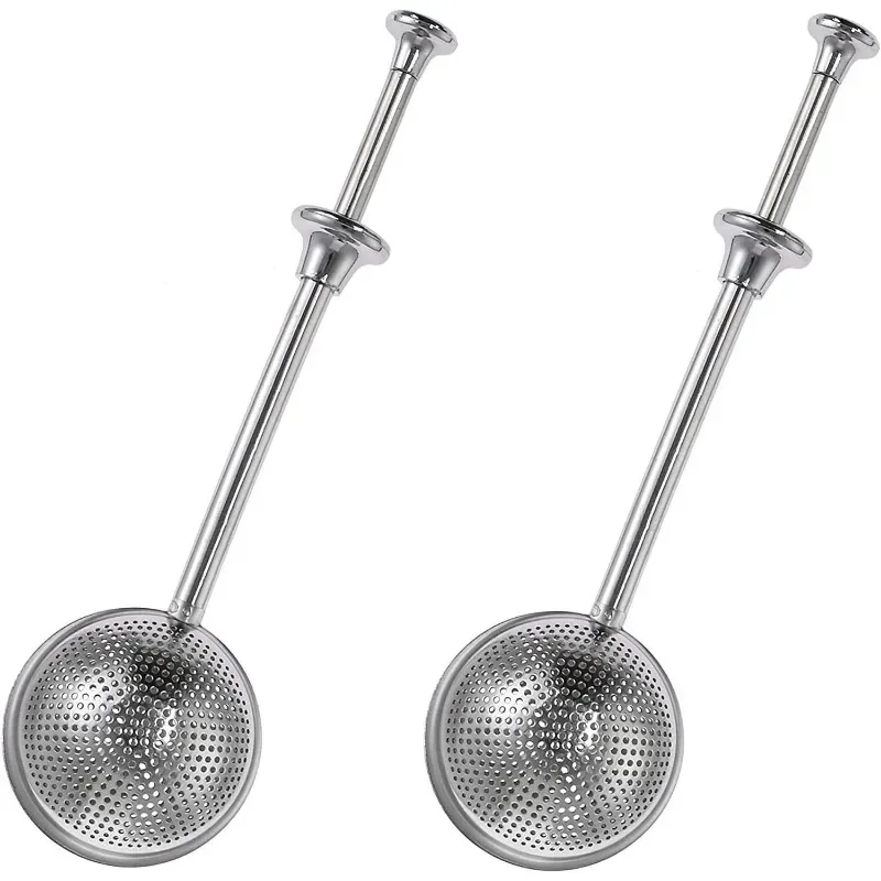 Telescopic Ball Tea Infuser Stainless Steel Tea Strainer Mesh Teaspoon Filter Metal Loose Leaf Tea Bag Strainer Kitchen Teaware