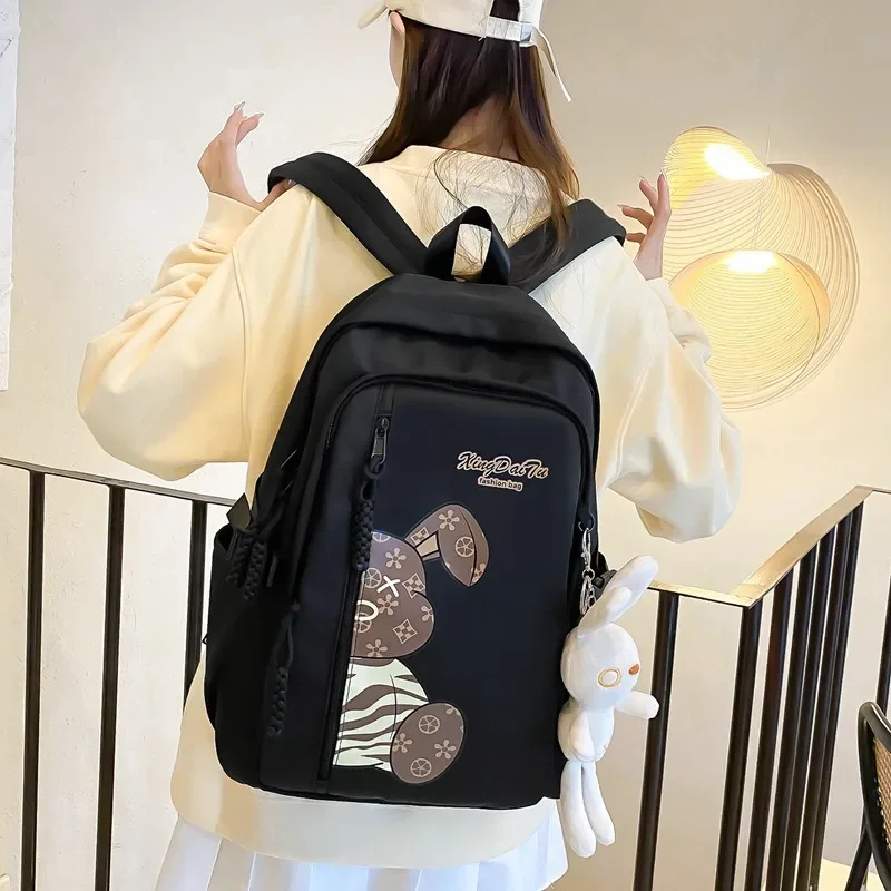 Leisure College Style Fashion Schoolbag Large Capacity Girl Korean Student Backpack Girl Cute Cartoon Light School Schoolbag New