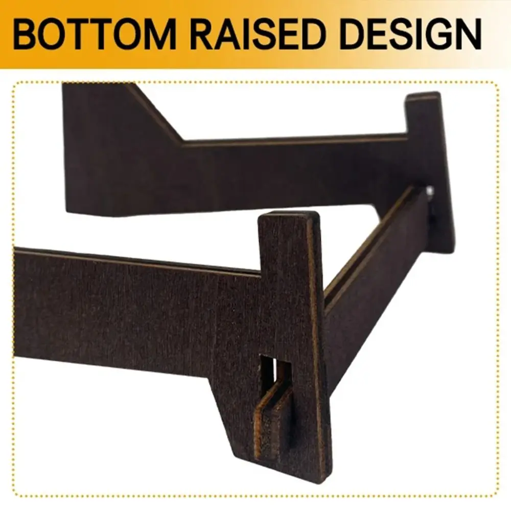 4.5/6/8inch Art Display Stand Anti-Slip Wooden Picture Frame Stand Multi-purpose Vintage Book Display Stand Picture Frame