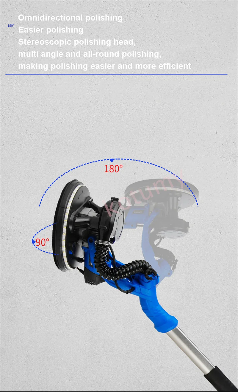 

Wall Grinder Putty Powder Polishing Long Pole Wall Polishing Machine Sandpaper Machine Light Strip Illumination Equipment