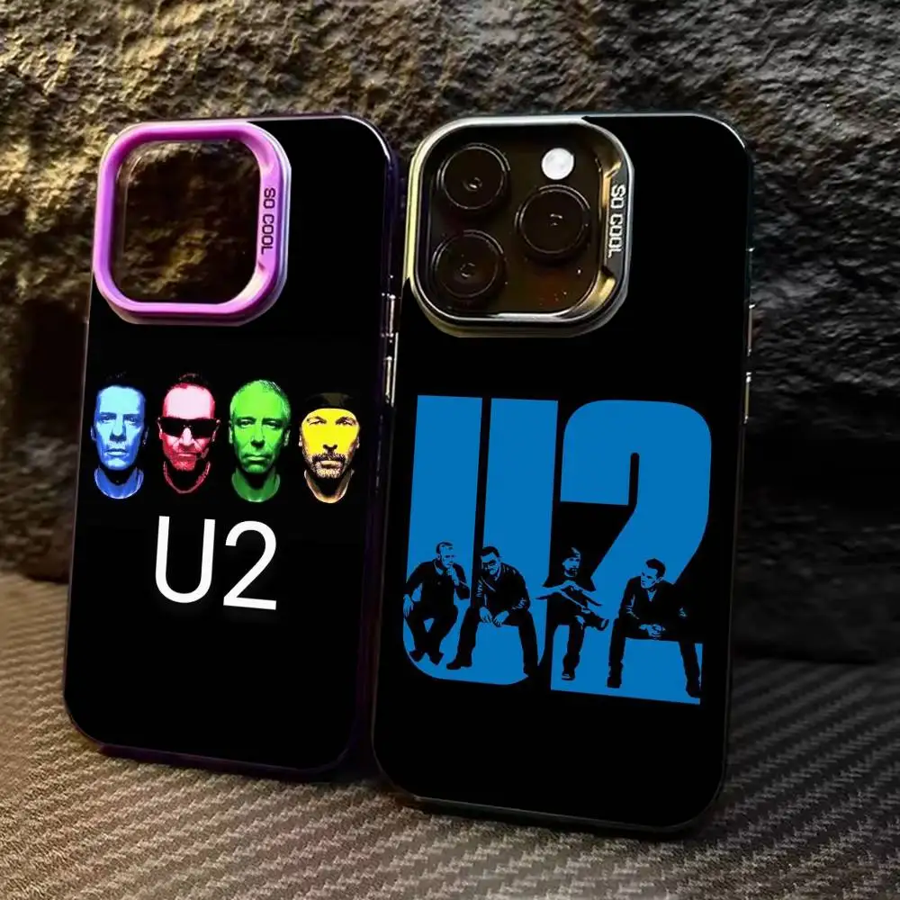

U2 Rock band Phone Case Color Silver Shell For IPhone 17 16 15 14 13 12 11 Pro Max Plus