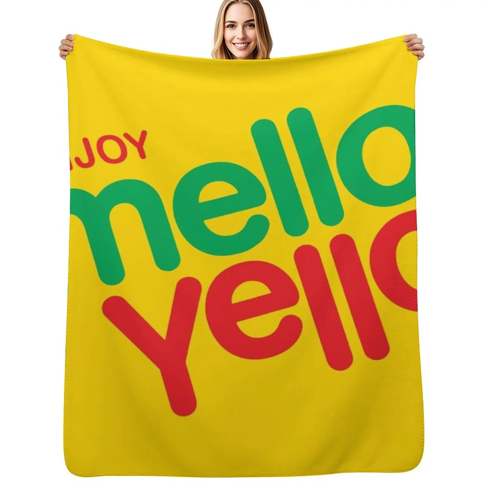 

Enjoy Mello Yello Throw Blanket Outdoor Soft Blanket for Picnic Beach Camping