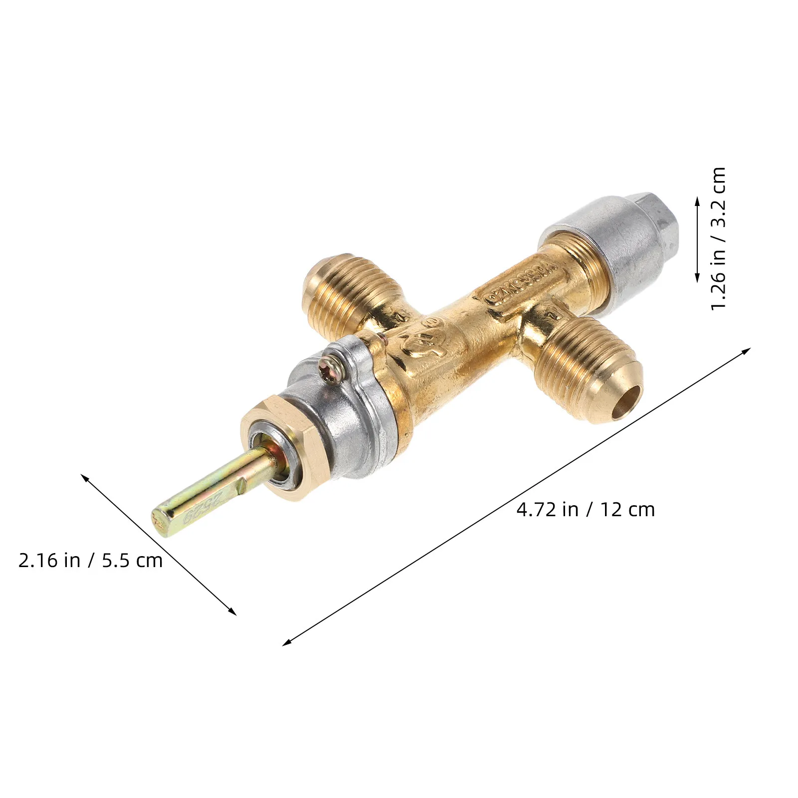 Patio Heater Replacement Control Valve Brass Safety Gas Control Valve for Garden Umbrella Heater Propane Outdoor Heating Repair