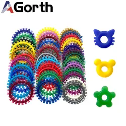 1000Pcs Dental Orthodontic Cartoon Ligature Ties Flower Mouse Cat O-Ring Elastic Bands For Archwires Dentistry Brackets Braces