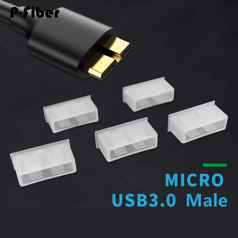 Stofkap 500Pcs Voor Usb3.0 Naar Micro-B Mobiele Harde Schijf Stofkap Micro B Datakabel Waterdichte Plug P-Fiber