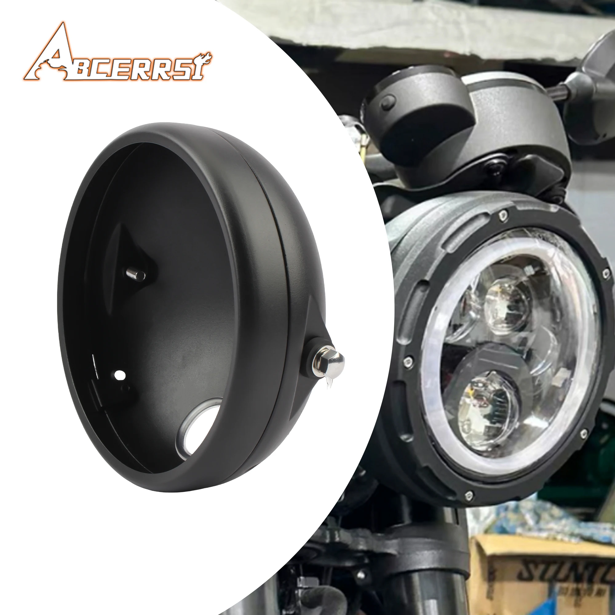 

Motorcycle 7 Inch LED Headlight Housing for Harley Headlight Head Light Lamp Housing Cover Bucket Lighthouse Modified Parts