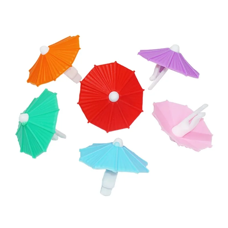 6pcs Umbrella Wine Glass Markers Drinking Cup Identifier Sign Mark Party Supplies Wine Glass Charm Labeling Party Supplie