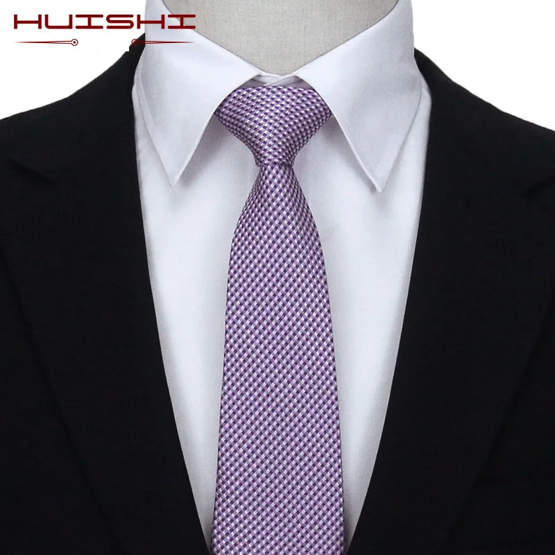 Classic Luxury 8cm Men's Hand Tie Men's Business Fashion Lattice Jacquard Ripple High Density Best Man Wedding Men Accessories