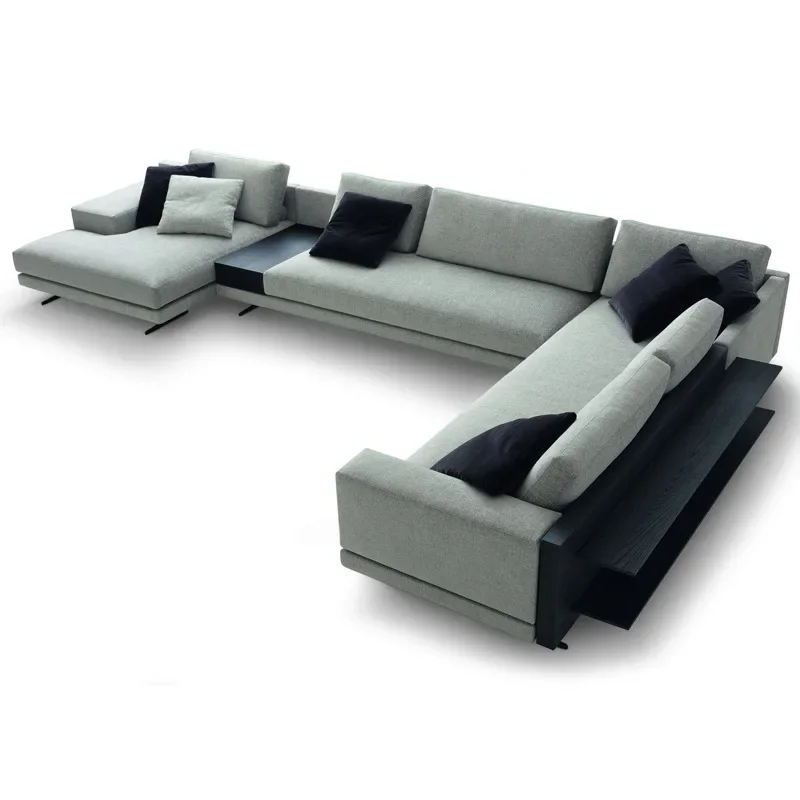 

Sofa Italian minimalist fabric sofa simple corner sofa villa large flat living room