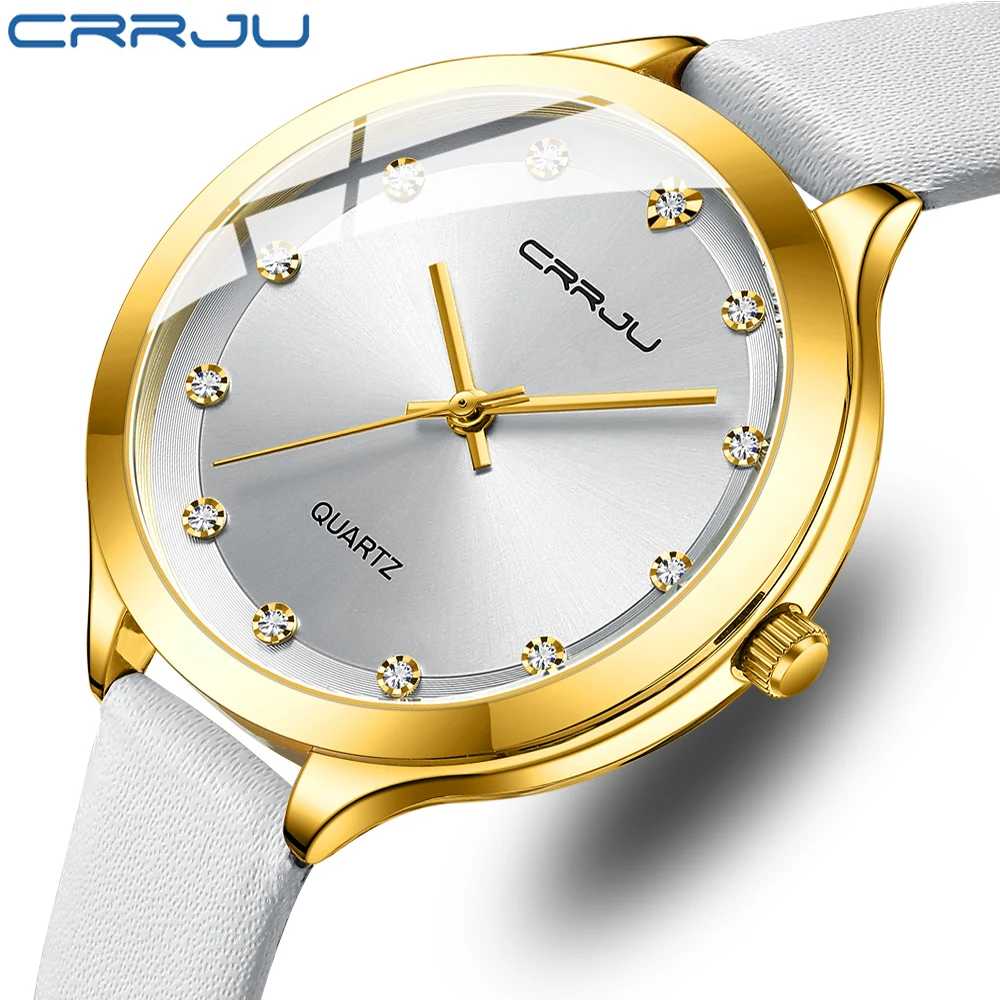 

CRRJU Ultra-Thin Wrist Women Watches Luxury Female Clock Fashion Montre Femme 2022 Ladies Quartz Watch Relogio Feminino