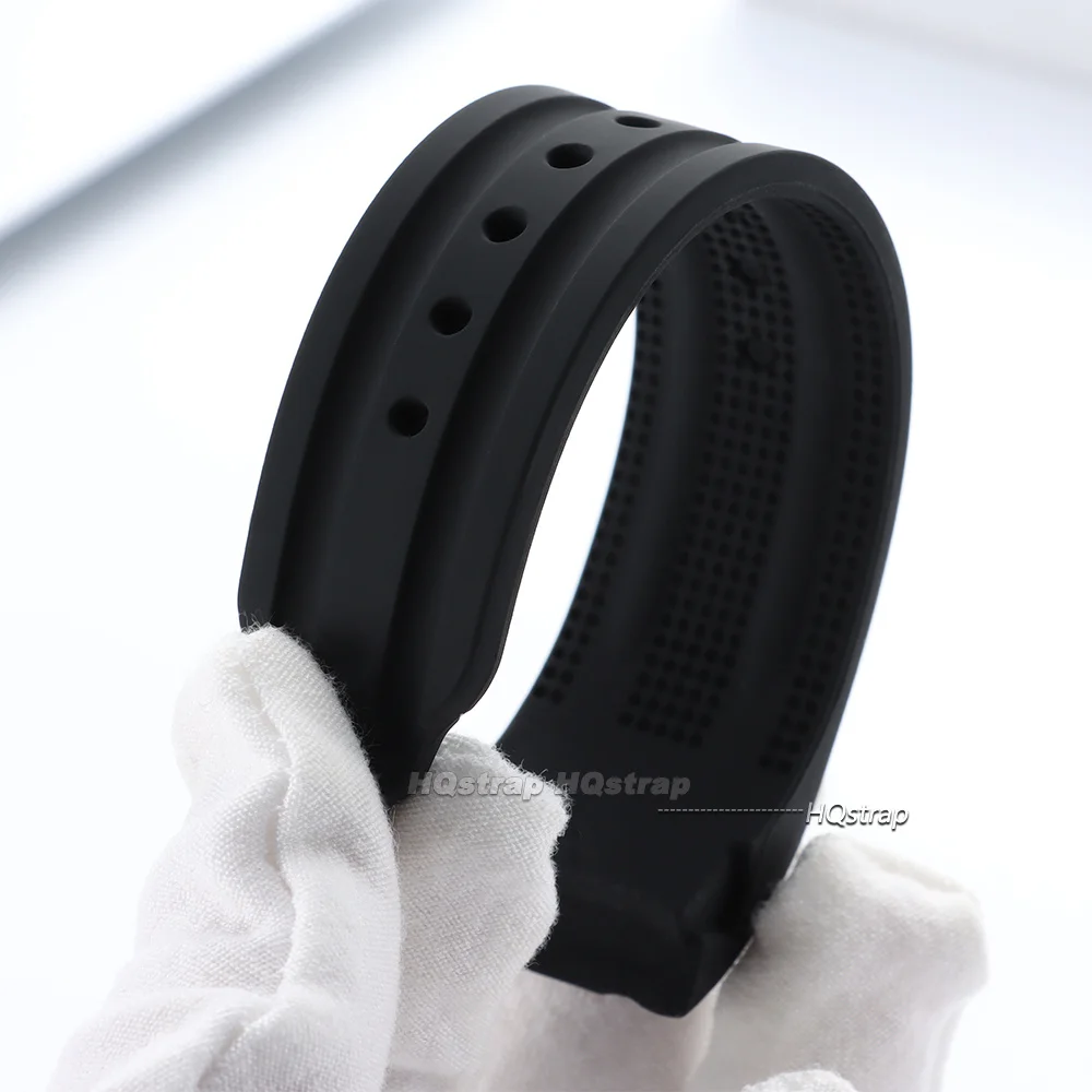 Curved End Silicone Watch Straps Thickened Soft Sports Watch Bracelet Men Women Waterproof Rubber Watch Band 18mm 20mm 22mm 24mm view 4