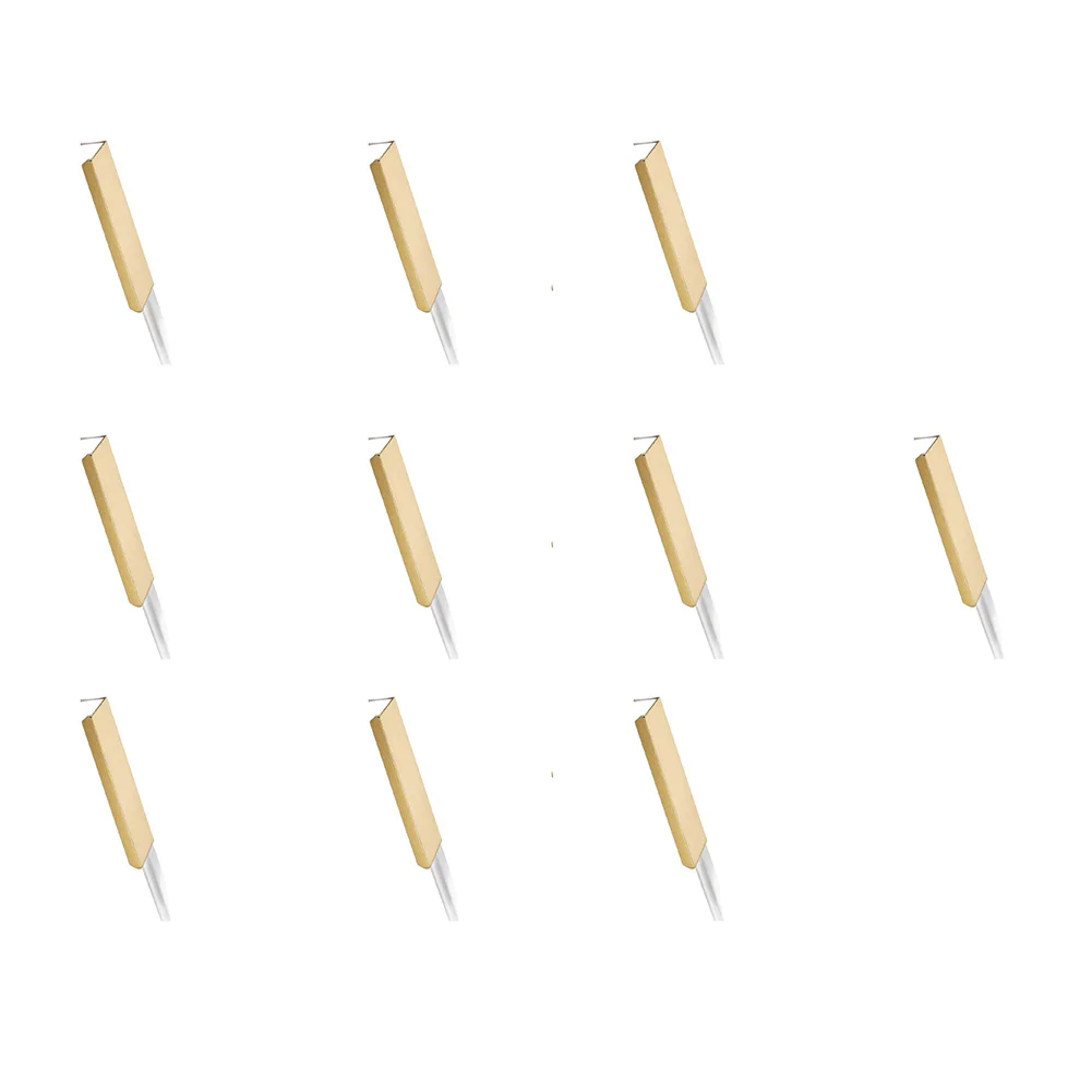 200mm Brushed Gold Edge Mount Cabinet Pull for Premium Aluminum J Channel Handles Extruded Aluminum Alloy 10 Pack